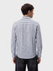 Men's Navy Blue Slim Fit Striped Casual Shirt