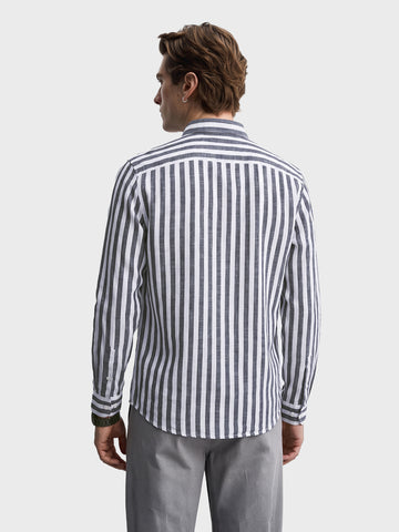 Men's Black Slim Fit Solid Casual Shirt