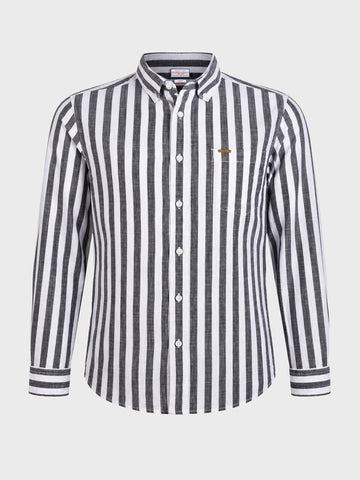 Men's Black Slim Fit Solid Casual Shirt