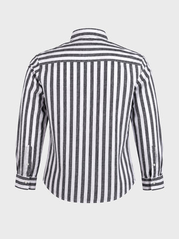 Men's Black Slim Fit Solid Casual Shirt