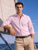 Men's Pink Slim Fit Solid Casual Shirt