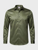 Men's Olive Slim Fit Solid Casual Shirt