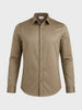 Men's Brown Slim Fit Solid Casual Shirt