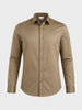 Men's Brown Slim Fit Solid Casual Shirt