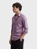 Men's Purple Slim Fit Solid Casual Shirt