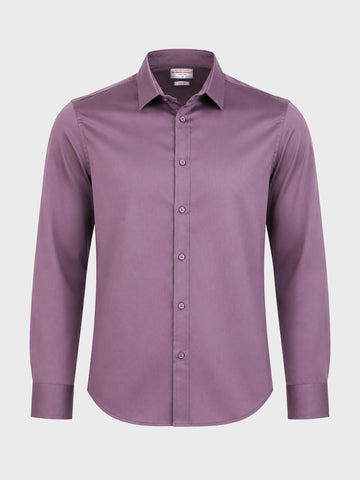 Men's Purple Slim Fit Solid Casual Shirt