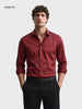 Men's Maroon Slim Fit Solid Casual Shirt