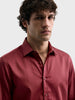 Men's Maroon Slim Fit Solid Casual Shirt