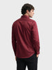 Men's Maroon Slim Fit Solid Casual Shirt