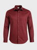 Men's Maroon Slim Fit Solid Casual Shirt