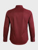 Men's Maroon Slim Fit Solid Casual Shirt