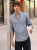 Men's Black Slim Fit Solid Casual Shirt