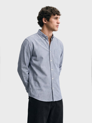 Men's Black Slim Fit Solid Casual Shirt