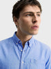 Men's Blue Slim Fit Solid Casual Shirt