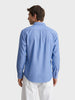 Men's Blue Slim Fit Solid Casual Shirt