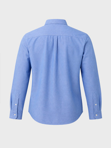 Men's Blue Slim Fit Solid Casual Shirt