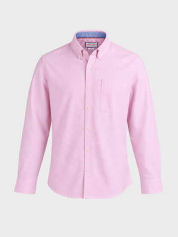Men's Pink Slim Fit Solid Casual Shirt