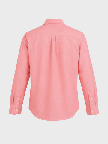 Men's Pink Slim Fit Solid Casual Shirt