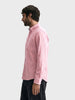 Men's Peach Slim Fit Solid Casual Shirt