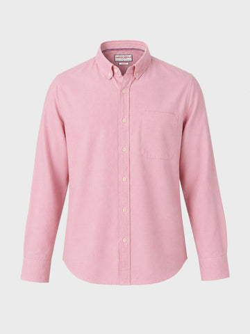 Men's Peach Slim Fit Solid Casual Shirt