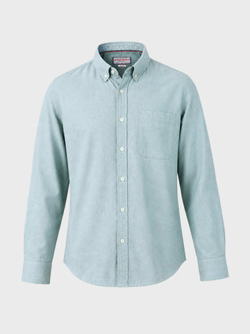 Men's Green Slim Fit Solid Casual Shirt