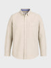 Men's Beige Slim Fit Solid Casual Shirt