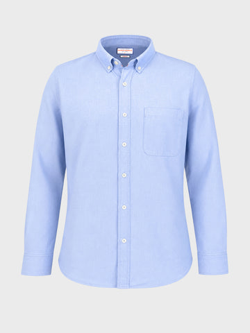 Men's Blue Slim Fit Solid Casual Shirt
