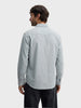 Men's Green Slim Fit Striped Casual Shirt