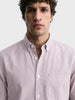 Men's Brown Slim Fit Striped Casual Shirt