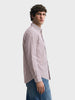 Men's Brown Slim Fit Striped Casual Shirt