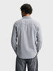 Men's Black Slim Fit Striped Casual Shirt