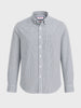 Men's Black Slim Fit Striped Casual Shirt