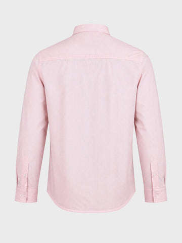 Men's Pink Slim Fit Striped Casual Shirt