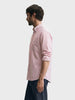 Men's Red Regular Fit Solid Casual Shirt