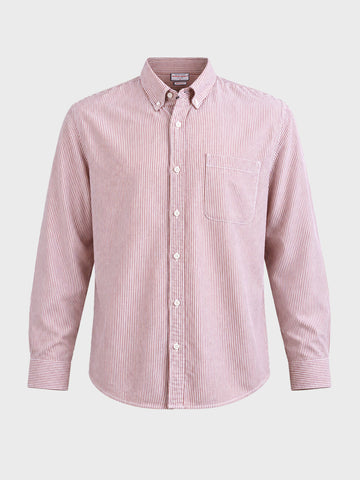 Men's Red Regular Fit Solid Casual Shirt