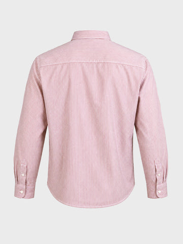 Men's Red Regular Fit Solid Casual Shirt