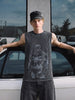 Men's Black Regular Fit Graphic Printed Character Casual T-Shirt