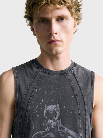 Men's Black Regular Fit Graphic Printed Character Casual T-Shirt