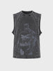 Men's Black Regular Fit Graphic Printed Character Casual T-Shirt