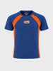 Men's Navy Blue Regular Fit Colourblocked Casual T-Shirt