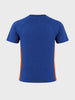 Men's Navy Blue Regular Fit Colourblocked Casual T-Shirt