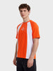 Men's Orange Regular Fit Colourblocked T-Shirt