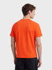 Men's Orange Regular Fit Colourblocked T-Shirt