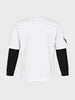 Men's White Oversized Fit Printed Casual T-Shirt