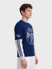 Men's Navy Oversized Fit Character Printed T-Shirt