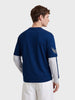Men's Navy Oversized Fit Character Printed T-Shirt