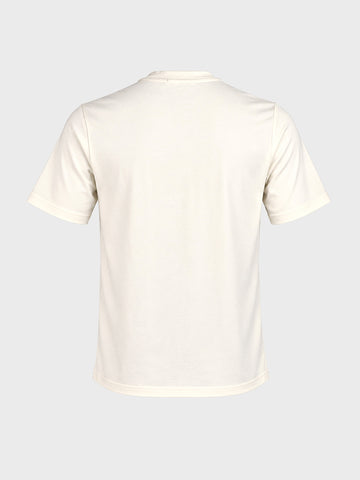 Men's Off White Regular Fit Printed Casual T-Shirt