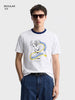 Men's White Regular Fit Printed Casual T-Shirt