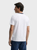 Men's White Regular Fit Printed Casual T-Shirt