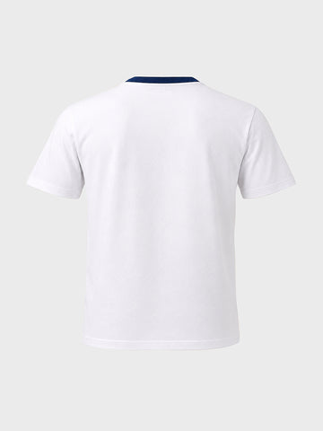Men's White Regular Fit Printed Casual T-Shirt
